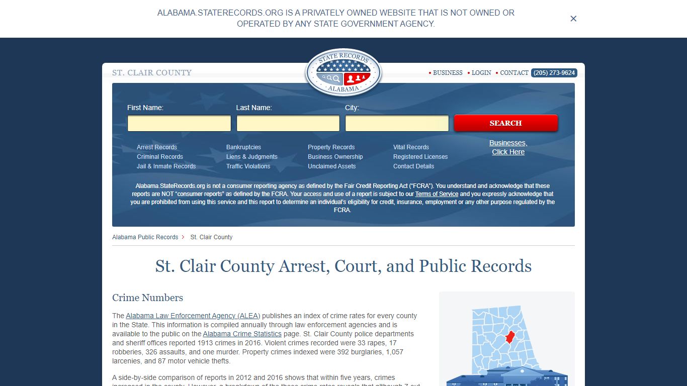 St. Clair County Arrest, Court, and Public Records