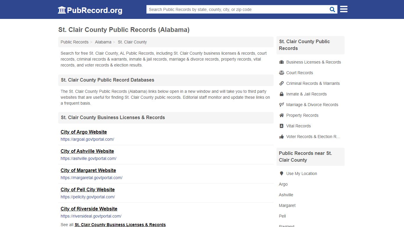 Free St. Clair County Public Records (Alabama Public Records)